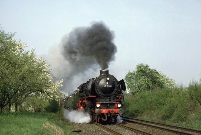 01 1066 Sonderzug nach Nördlingen hinter Öhringen, 29.04.1995