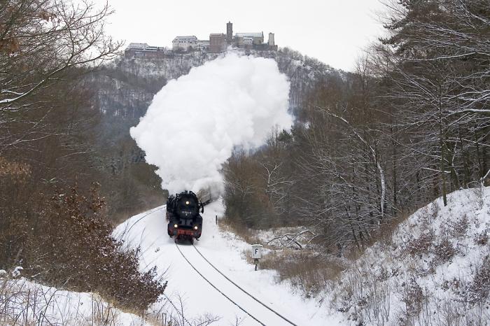 41 1144 mit Rodelblitz vor der Wartburg, Januar 2007
