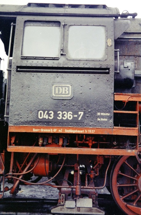 Anschriften der 043 336 im Bw Rheine, Juli 1974