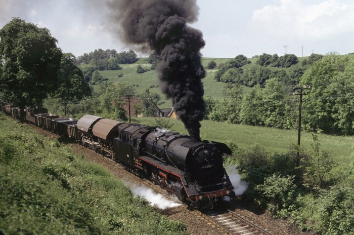 44 0305 mit Ng ->Gera  am Orla-Tal vor Neunhofen, am 30.05.1981