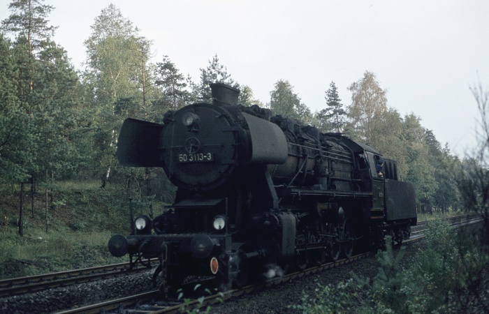 50 3113 Lz (aus Schubleistung) abwärts bei Dresden-Klotzsche, 05.10.76