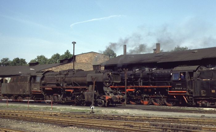 50 2416 und 50 1432 in Nossen, am 15.08.1978