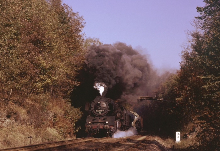 50 3698 mit Dg 54309 vor Schlema, 27.10.1985