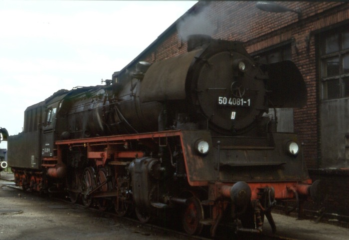 50 4081 im Betriebswerk Güstrow, im September 1978