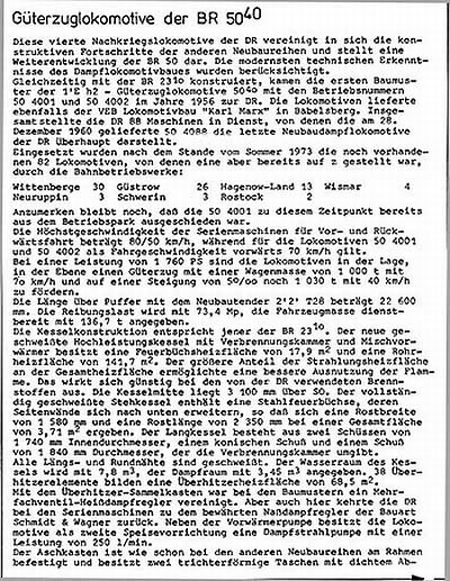Kurzbeschreibung Baureihe 50.40 - Absatz 1