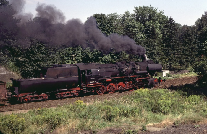 52 8016 mit Gz ->Bautzen Ausfahrt Arnsdorf, 26.08.1980