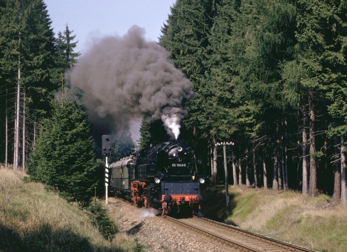 65 1049 Sonderzug Richtung ->Schöneck bei Grünbach, am 09.09.1989