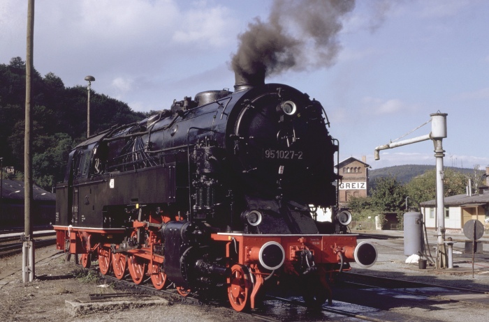 95 027 im Bw Greiz, am 21.09.1990