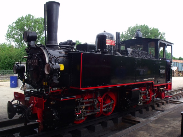 99 633 vor der Lokhalle in Warthausen, ca.10:00h am 09.07.2017