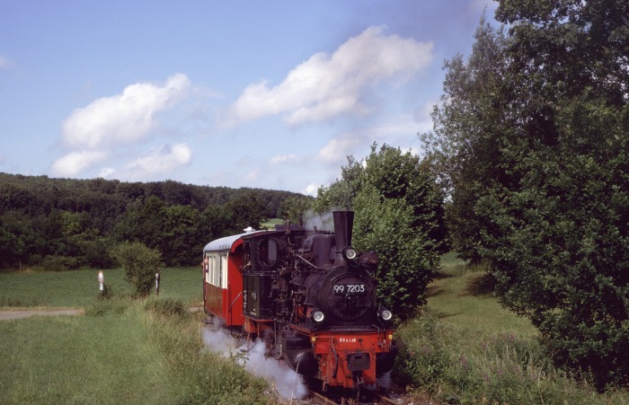99 7203 (->Oppingen) im oberen Duital, am 16.07.1995