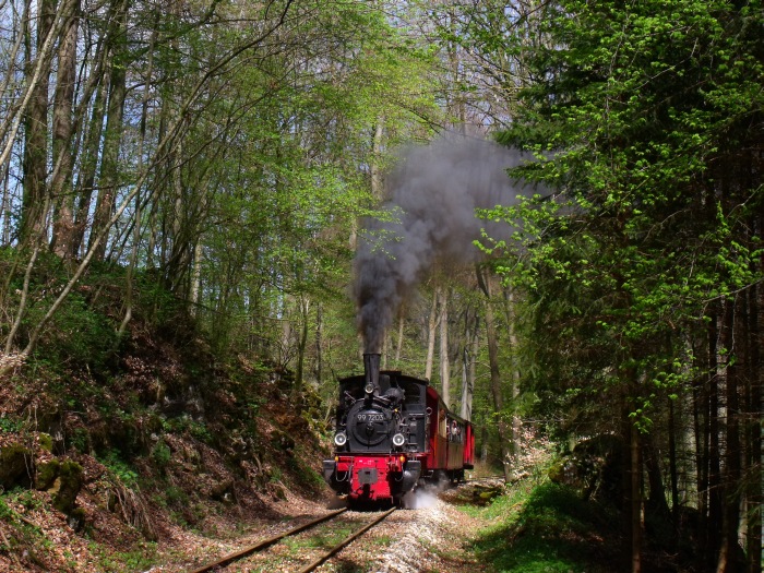  7203 mitten im Wald im Duital an einem sehr oft aufgesuchten Sound-Standort, um 12:46h am 01.05.2012