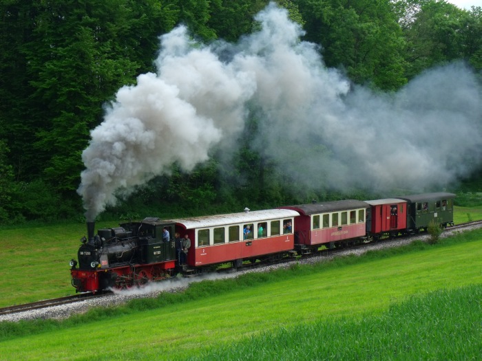  7203 nun am mittleren Duital hinter dem Ende des Waldes, ebenfalls an einer häufig aufgesuchten Soundaufnahmeposition, um 10:18h am 14.05.2015
