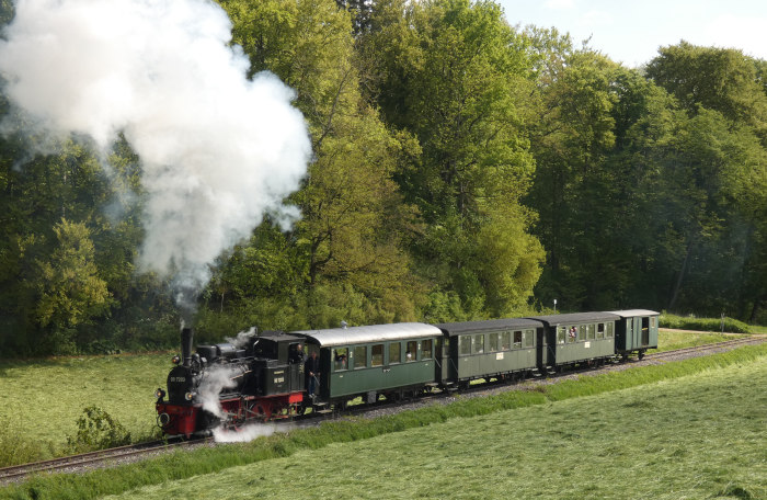  7203 am mittleren Duital hinter dem Ende des Waldes, um 10:13h am 18.05.2023