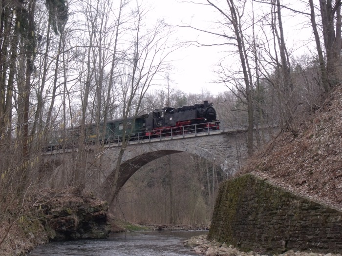 99 771 (alias 1771) mit dem Planpersonenzug P 5006 (Hainsberg->Dipps.) auf dem bekannten Steinbogenviadukt direkt vorm Bf Seifersdorf, um 14:41h am 25.03.2011 99 771 (alias 1771) mit dem Planpersonenzug P 5006 (Hainsberg->Dipps.) auf dem bekannten Steinbogenviadukt direkt vorm Bf Seifersdorf, um 14:41h am 25.03.2011