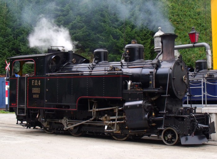 FO 4 neben der FO 1 (DFB 1) an der Grube, Bw Realp um 17:15h am 23.08.2014