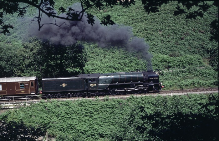 60532 (Blue Peter) mit Moorlander bei Water Ark, 29.07.2001