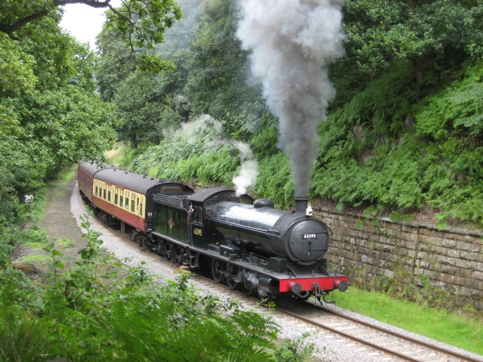 63395 in der Beck Hole -Kurve, um 11:44h am 13.08.2008