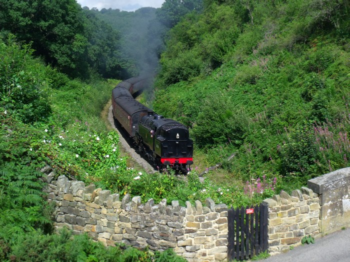 80136 Tv direkt vor der Straßenbrücke bei Beck Hole, um 11:40h am 06.08.2019