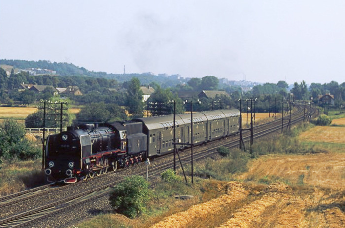 Pt47-65 mit Personenzug Nr.11129 bei Gorzów, am 19.08.1995