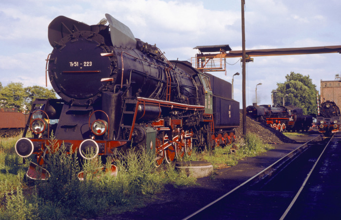 Ty51-223 Museumslok im Bw Wolsztyn, fotografiert am 04.07.1995