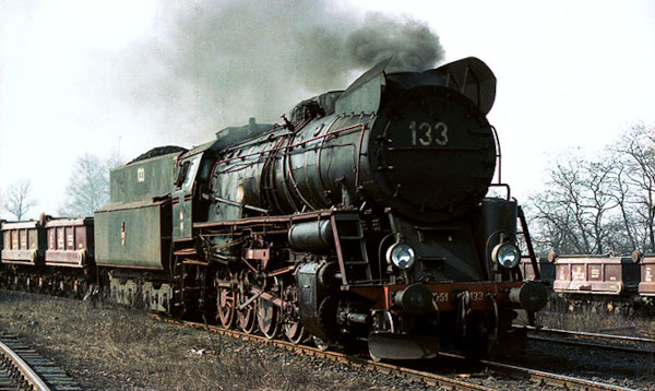 Ty45-133 vor Sandzug bei Zabrze, im Jahr 1980